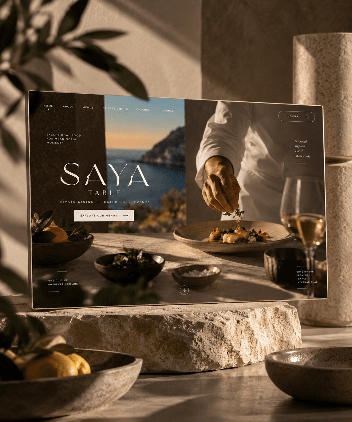 SAYA TABLE website design